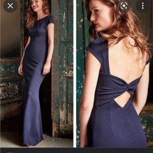 BHLDN Katie May Madison cap sleeved gown